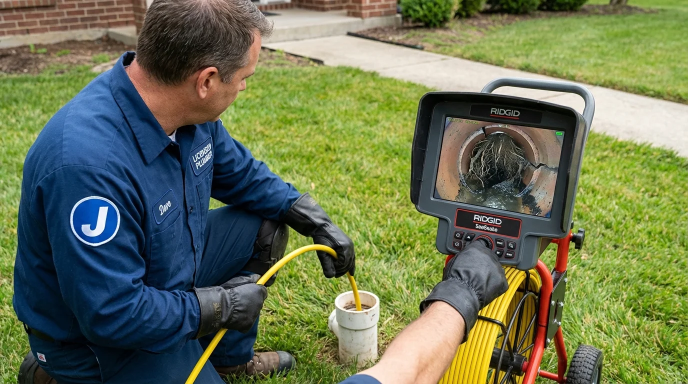Sewer camera inspection being performed by Johns Plumbing LLC in Greeley