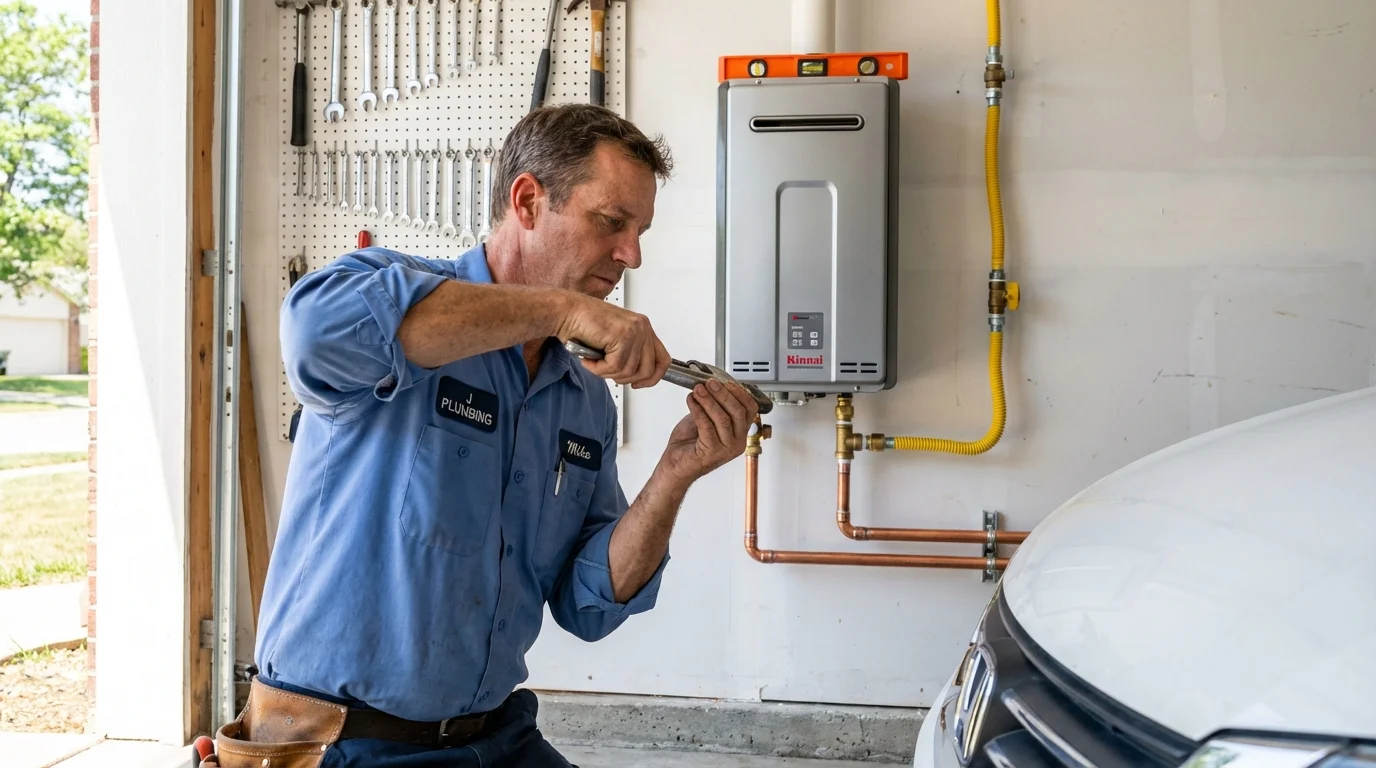 Tankless water heater installation by a Johns Plumbing LLC plumber in Greeley